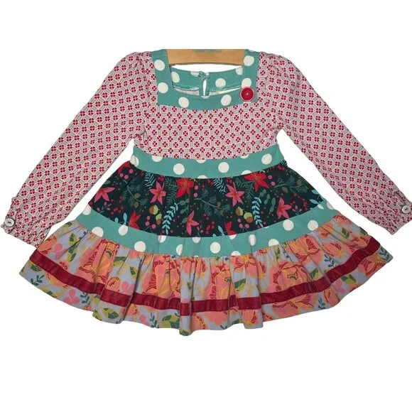 SIZE 2 Matilda Jane 2016 Once Upon a Time Party Mix Dress Fall Leaves Dress - Picture 1 of 8